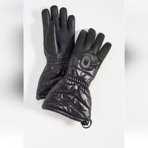 Mackage Adley Mixed-Media Light Down Ski Winter Gloves Black M